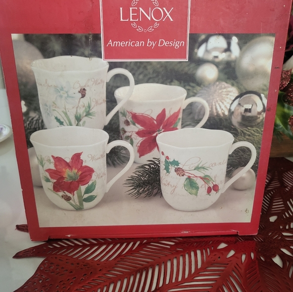Lenox Winter Meadow set of 4 mugs - Picture 2 of 6